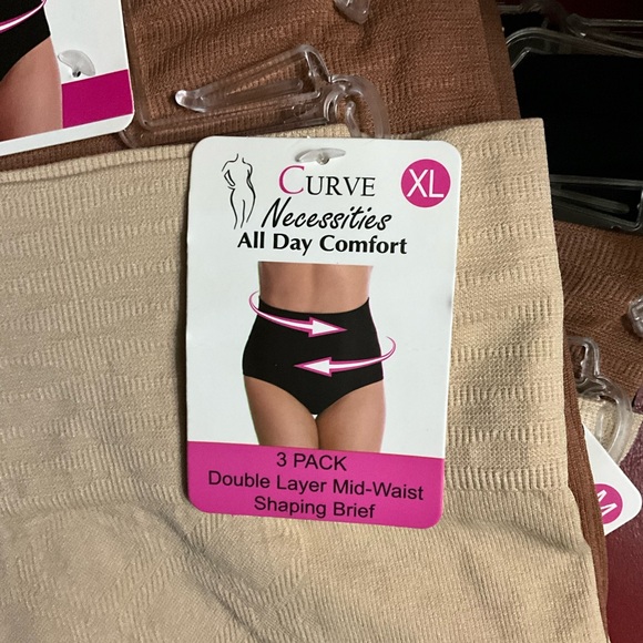 Curve Necessities 3 pack seamless shapewear mid waist shaping brief S M L $136 - Picture 3 of 7